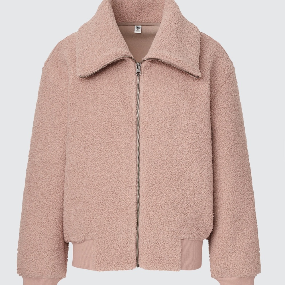 COPY - Pile-Lined Fleece Cropped Full-Zip Long-Sleeve Jacket